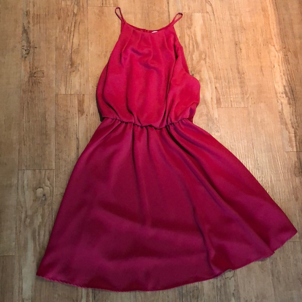 Beautiful Red high neck flowy dress